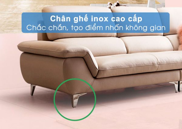 Chân ghế sofa văng da Hàn Quốc HD67