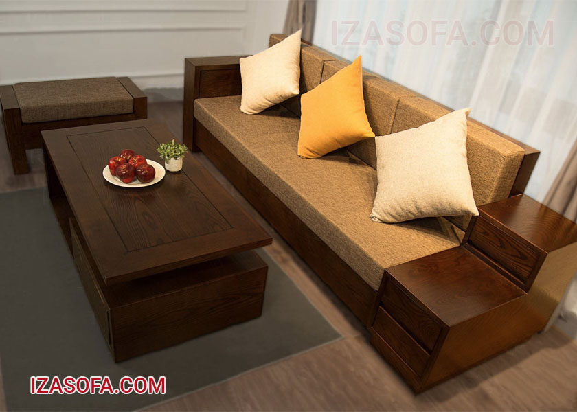 Sofa văng gỗ sồi