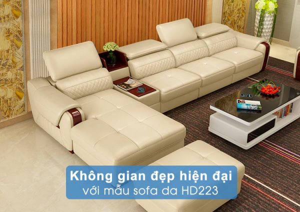Sofa da chu l cao cap hien dai HD223 8