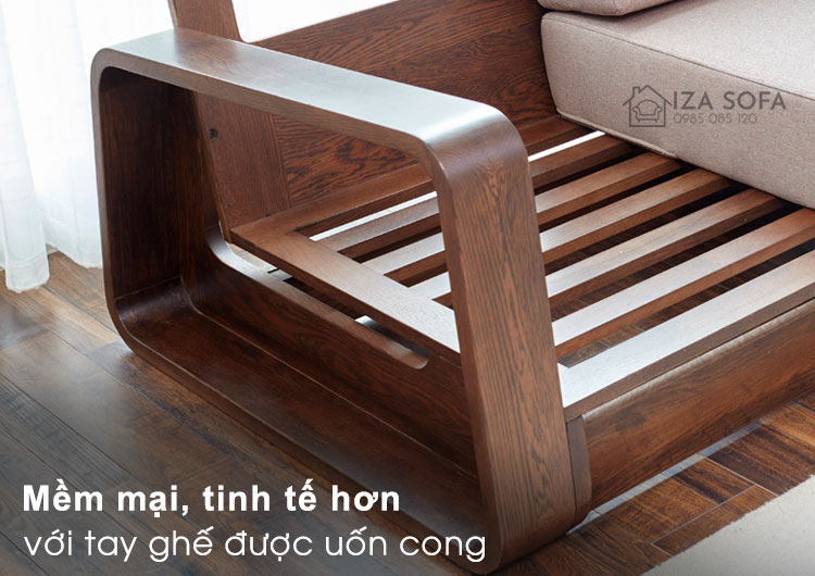 Thiết kế tay ghế sofa gỗ ZG65