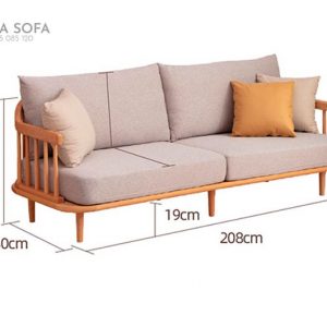 Kích thước sofa gỗ ZG55