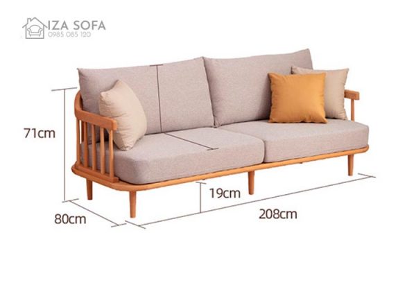 Kích thước sofa gỗ ZG55