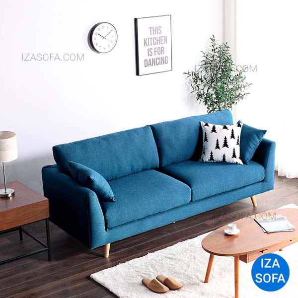Sofa văng nỉ màu xanh