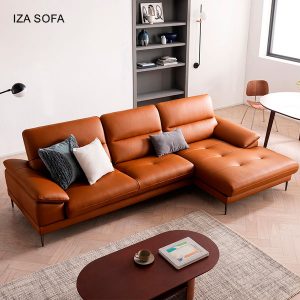 Sofa da góc chữ L đơn giản HD72