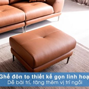 Ghế đôn sofa văng da HD70