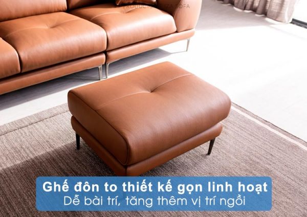 Ghế đôn sofa văng da HD70