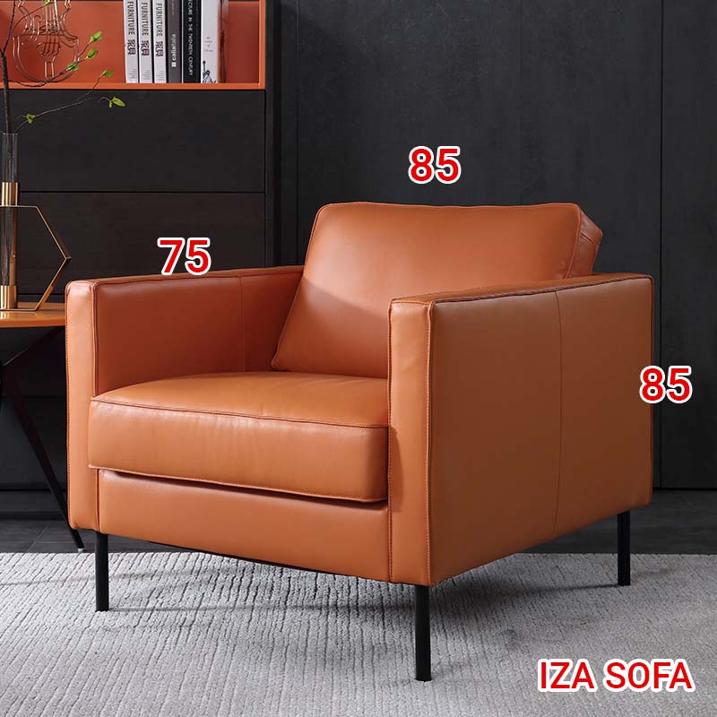 Kích thước tiêu chuẩn ghế sofa đơn bọc da