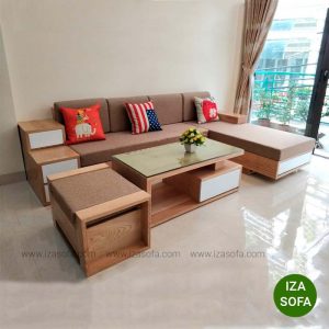 Sofa gỗ sồi nga giá rẻ