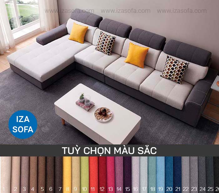 Tùy chọn màu sắc cho sofa ZA383