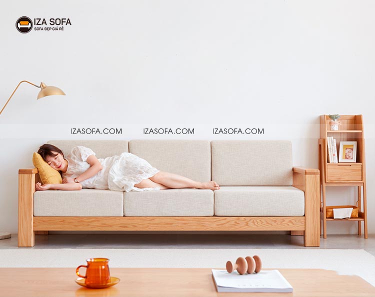 Sofa văng gỗ nhỏ gọn đơn giản
