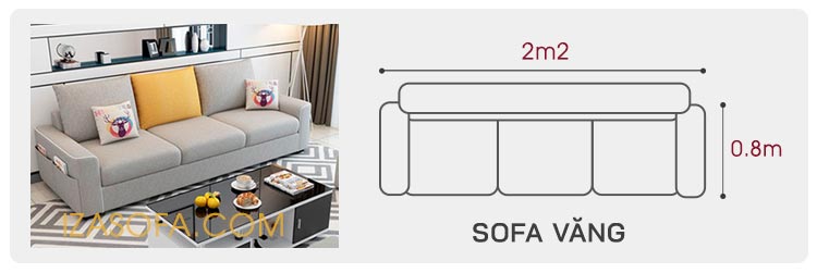 Sofa văng nỉ ZA023A1