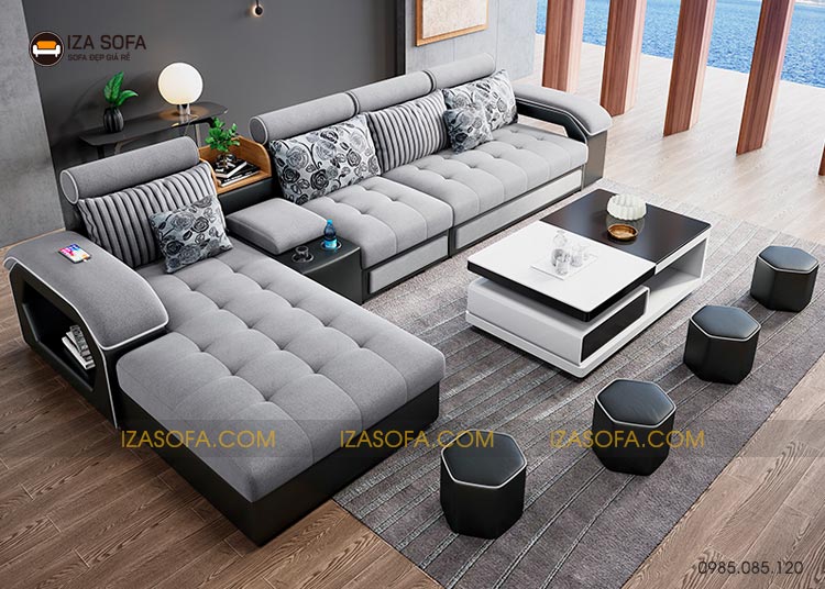 Mẫu sofa nỉ đẹp hiện đại ZA035