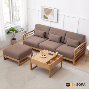 Sofa văng gỗ sồi chung cư ZG20