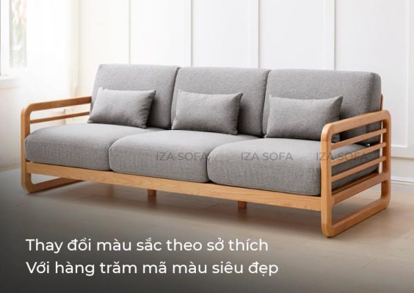 Màu sắc ghế sofa gỗ chung cư