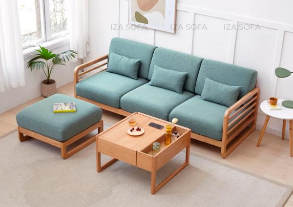 Sofa văng gỗ chung cư hiện đạii