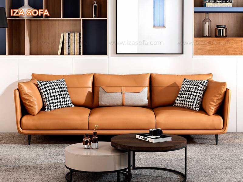 sofa văng da hiện đại