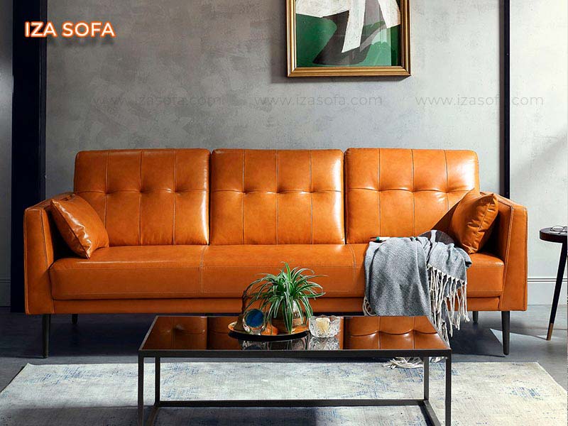 Sofa màu vàng cam đẹp hiện đại