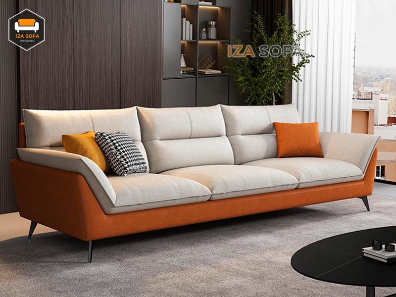 sofa da chung cư hiện đại