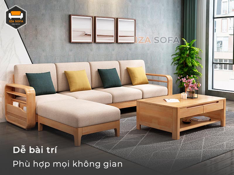 Sofa gỗ góc chữ L