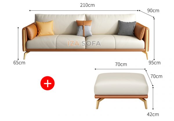Kích thước sofa băng da