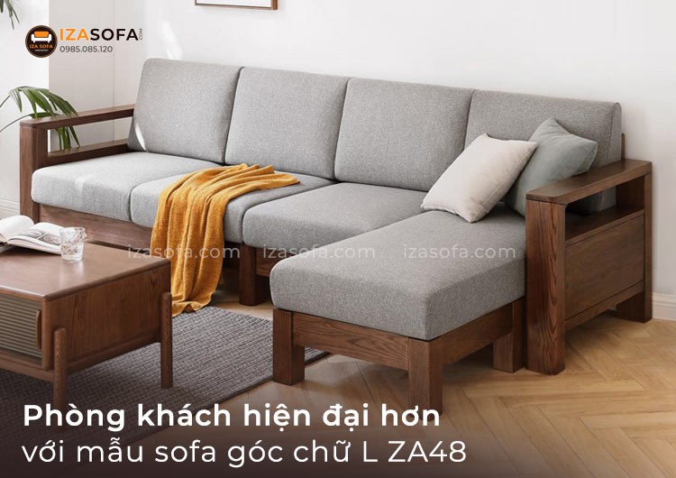 Mẫu sofa gỗ góc chữ L
