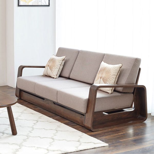 Bộ ghế sofa văng gỗ sồi phòng khách đẹp hiện đại ZG65