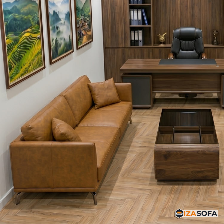 Sofa da cho văn phòng nhỏ giá rẻ V122 10 Sofa da cho văn phòng nhỏ giá rẻ V122