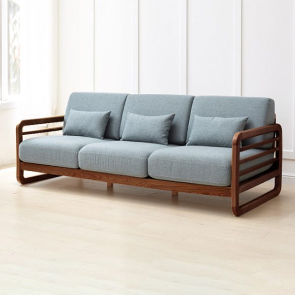 Sofa gỗ sồi đẹp đơn giản phòng khách nhỏ