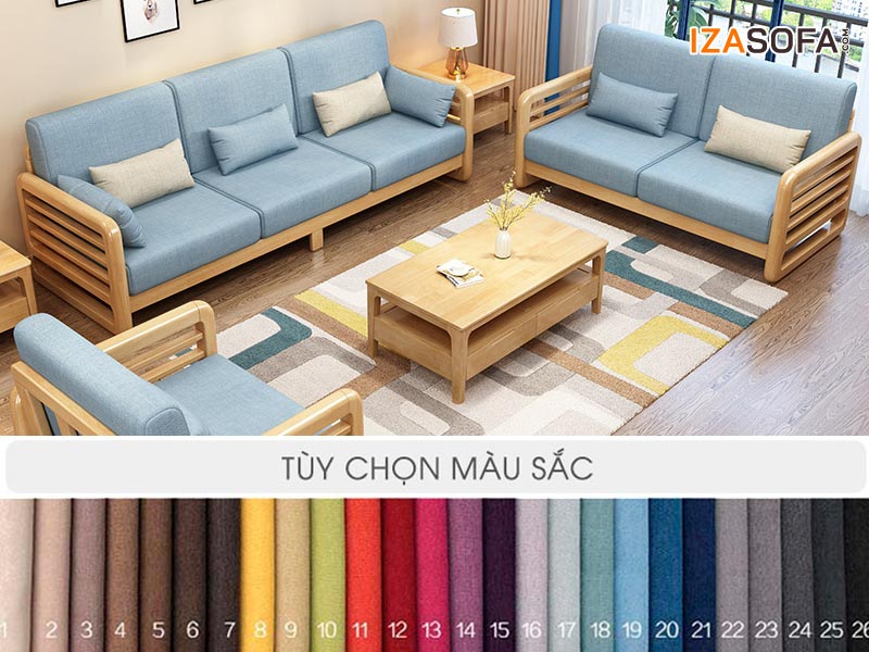 Chọn màu sắc cho sofa gỗ ZG73
