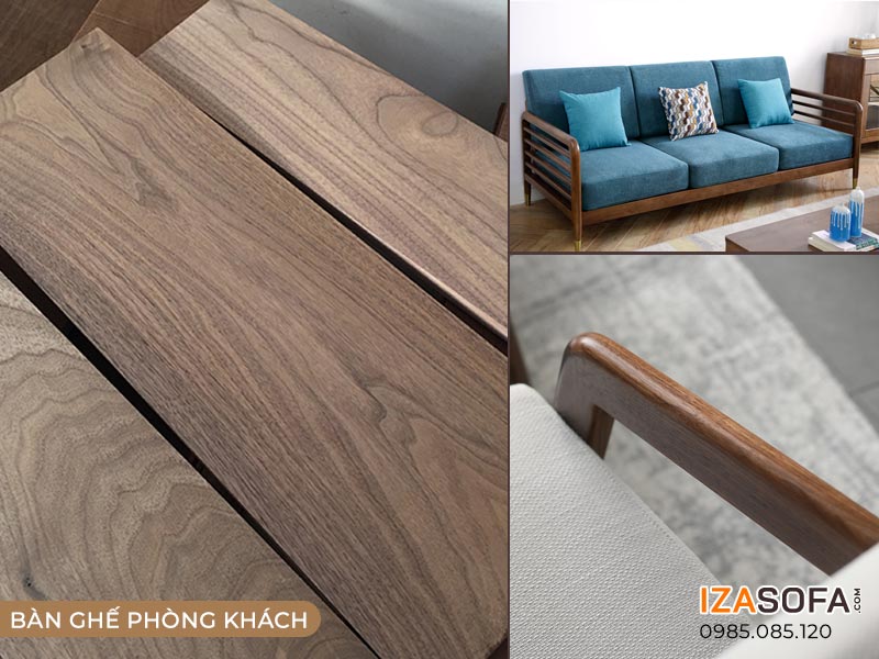 Chất liệu gỗ bàn ghế phòng khách