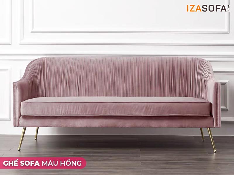 Ghế sofa màu hồng sang trọng