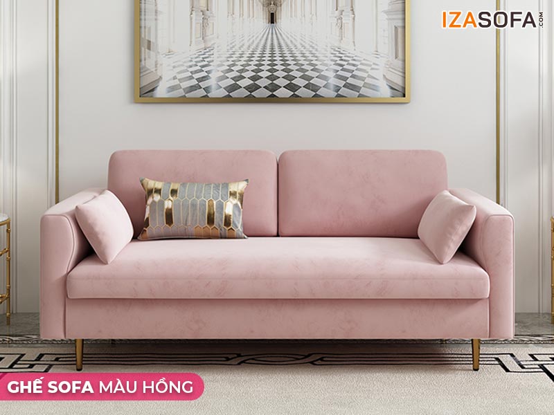 Sofa màu hồng đơn giản mà đẹp