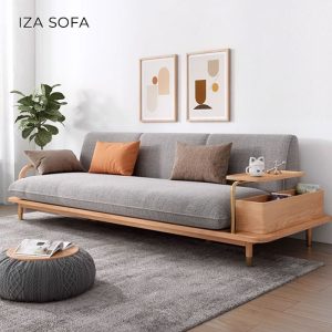 Sofa văng gỗ có khay để đồ
