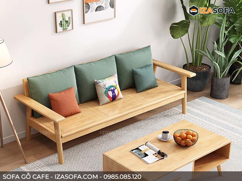 Sofa gỗ cafe đơn giản và đẹp
