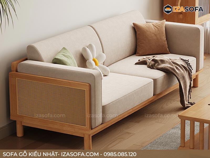 Sofa gỗ phong cách nhật bản
