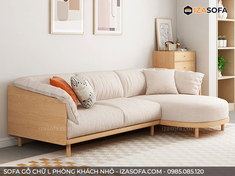 Sofa góc gỗ cho chung cư nhỏ
