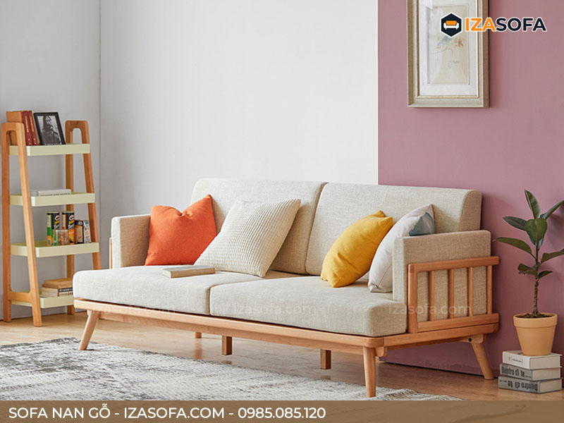 Sofa nan gỗ đơn giản mà đẹp