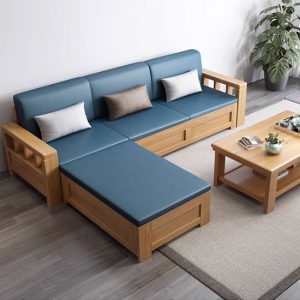 mẫu sofa gỗ góc mini đẹp