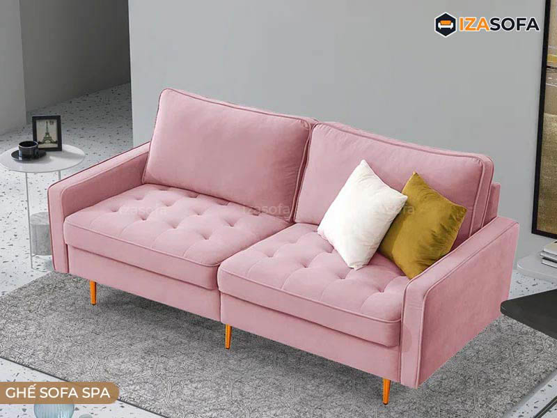 Mẫu sofa spa mini màu hồng