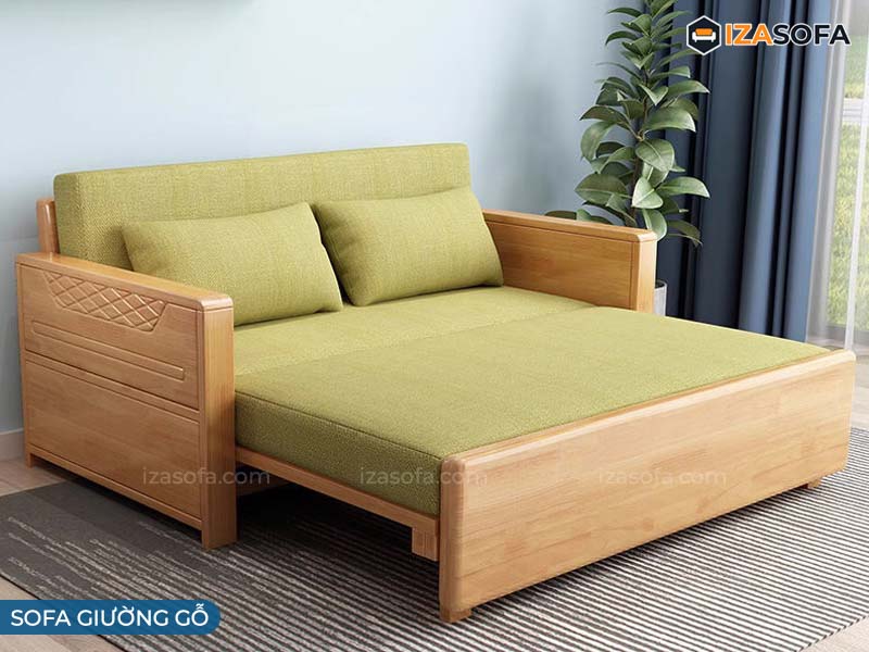 Sofa giường gỗ sồi nga
