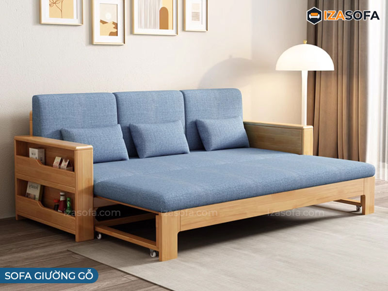 Sofa giường gỗ sồi