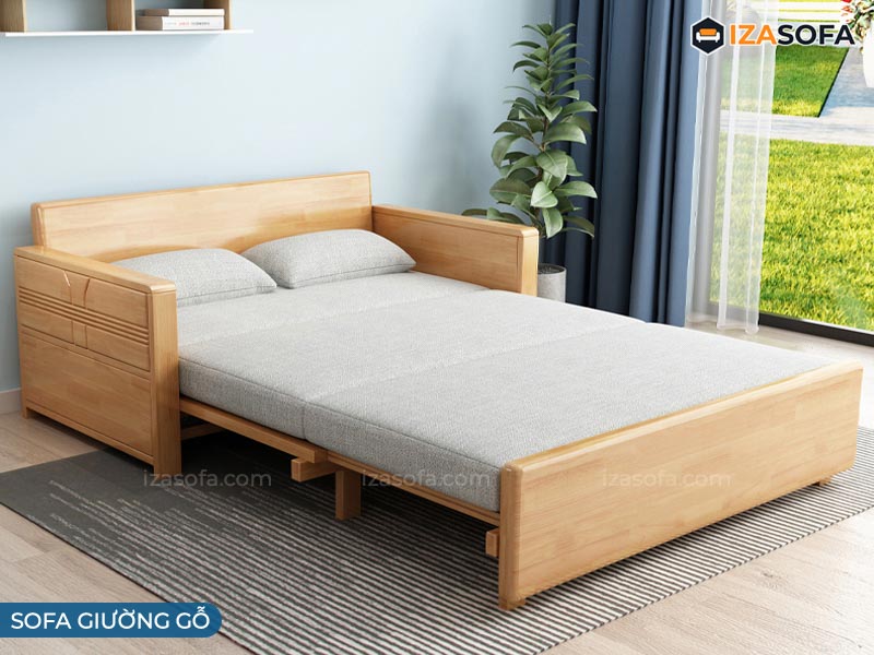 Sofa giường ngủ bằng gỗ