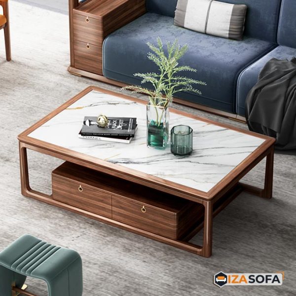Bàn trà sofa gỗ có ngăn kéo ZB32