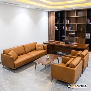 Sofa da cho văn phòng lãnh đạo V122G