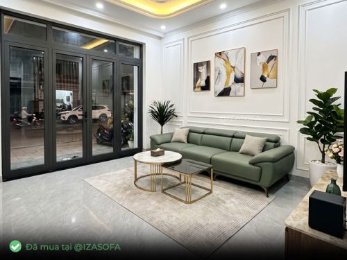 Sofa văng da 3 chỗ ngồi chân cao hiện đại HD281 photo review