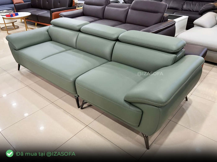 Sofa văng da 3 chỗ ngồi chân cao hiện đại HD281 photo review