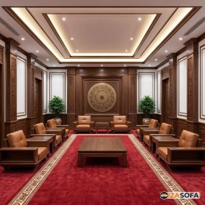 Sofa gỗ khánh tiết đẹp sang trọng HN450