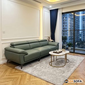 Sofa văng da 3 chỗ ngồi chân cao hện đại HD281