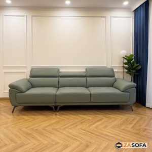 Sofa văng da 3 chỗ ngồi chân cao hện đại HD281